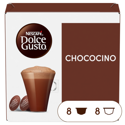 Front view of Chococino (16 pods) box