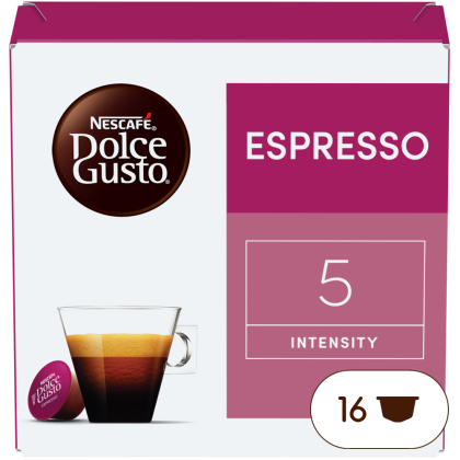 Front view of Espresso (16 pods) box