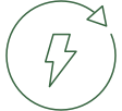 ikona za električno energijo iz obnovljivih virov